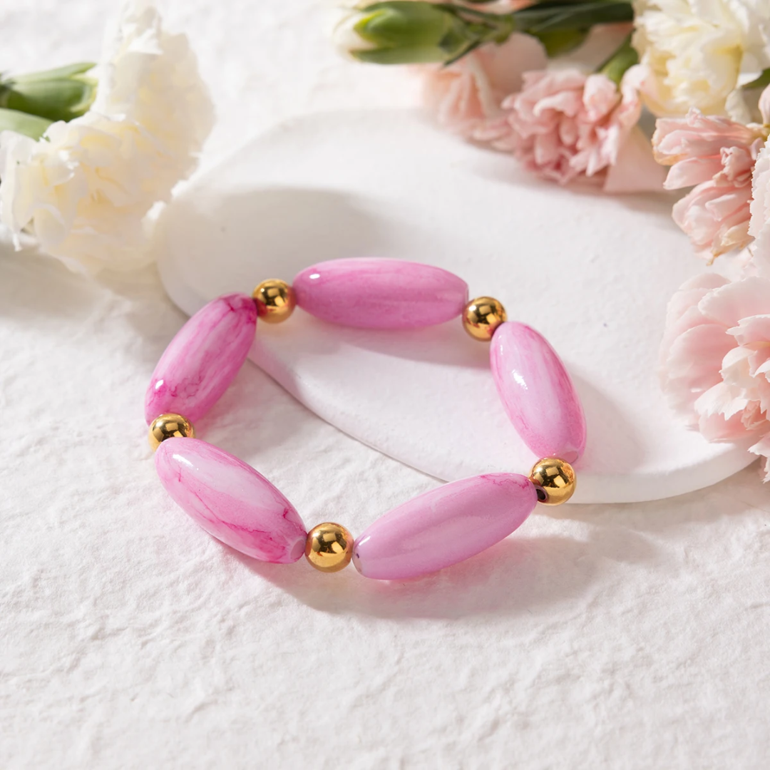Pink Marble Bracelet