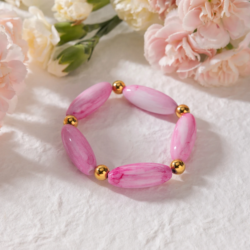 Pink Marble Bracelet