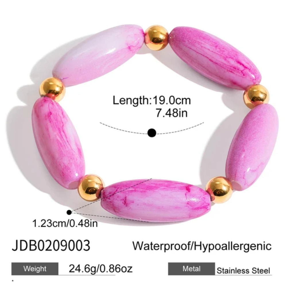 Pink Marble Bracelet
