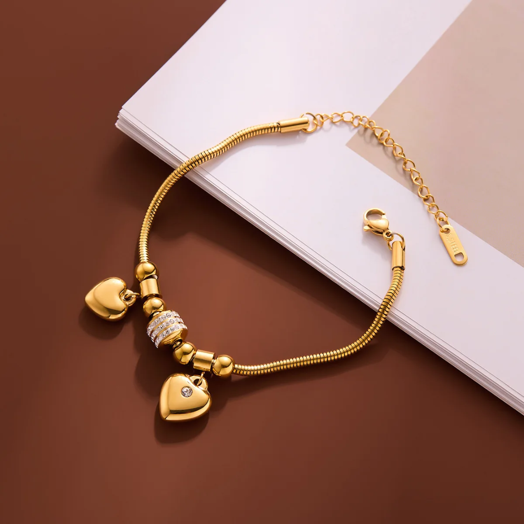 Double Heart Bracelet