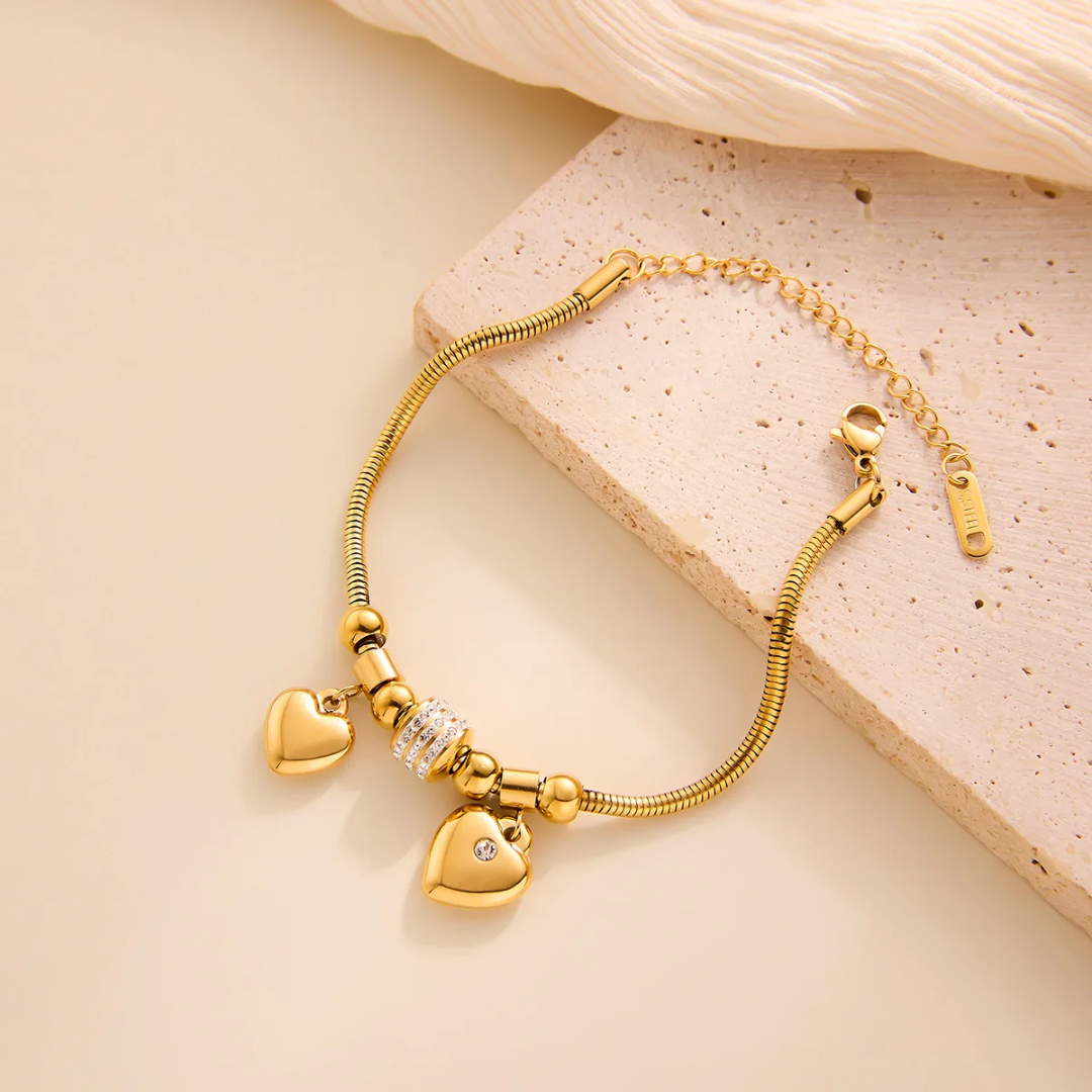Double Heart Bracelet