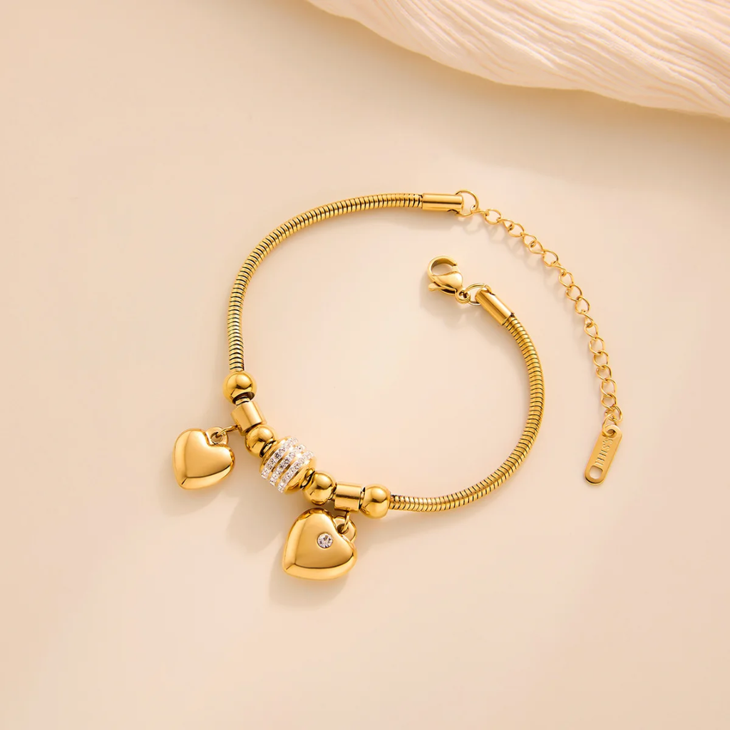 Double Heart Bracelet