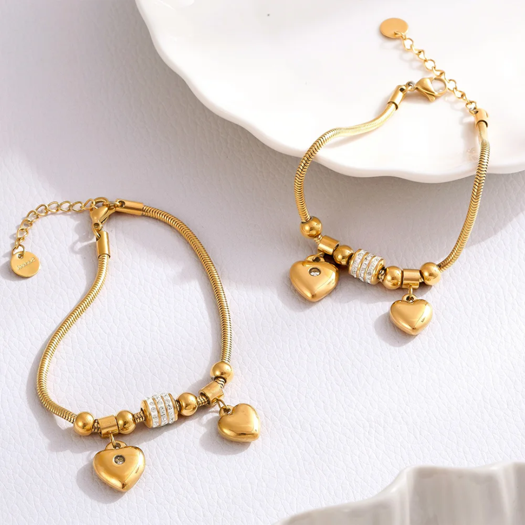 Double Heart Bracelet