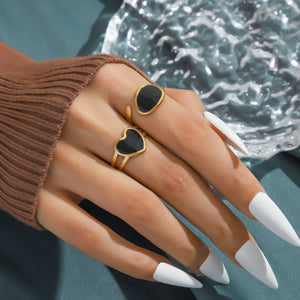 Black Charm Ring