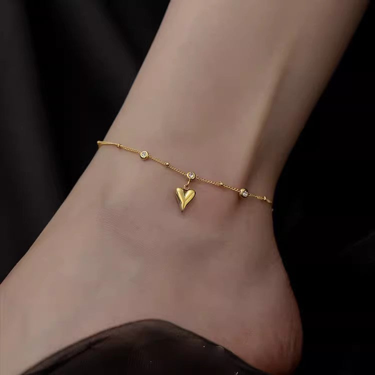 Bracelet de cheville Coeur