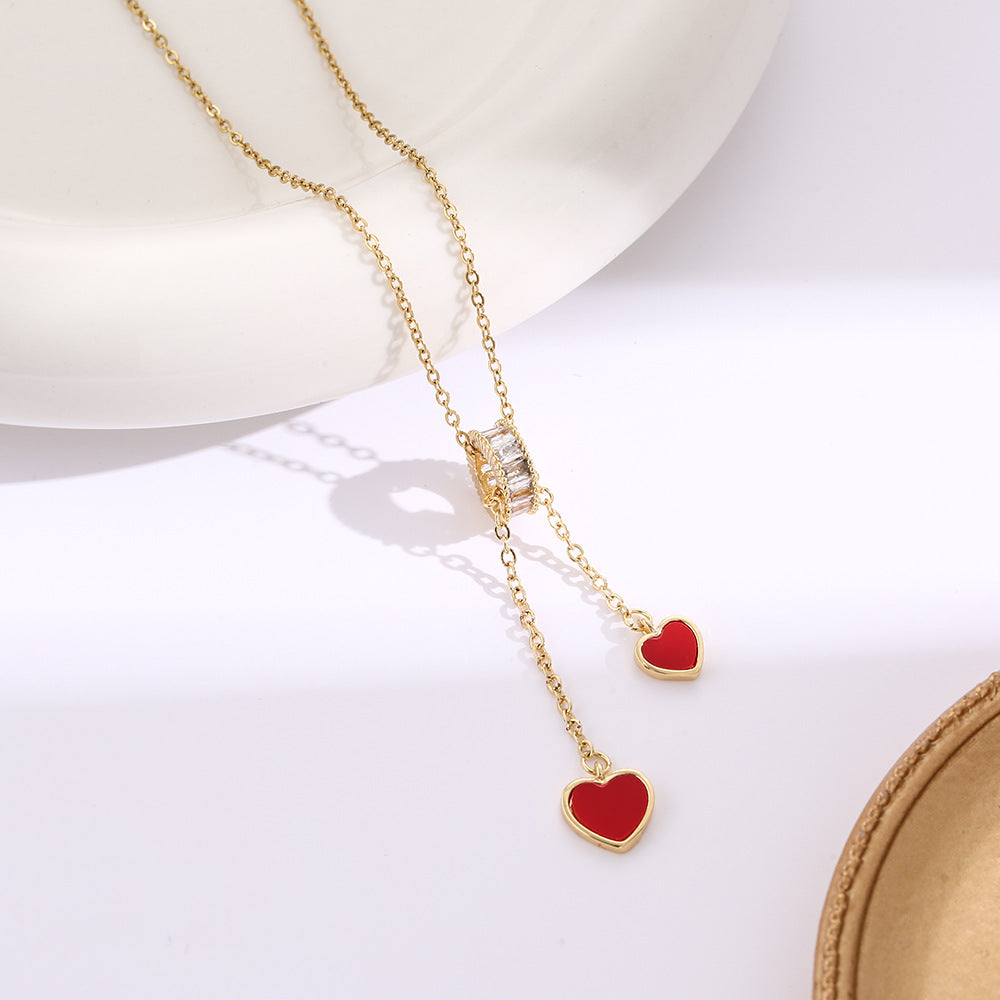 collier double cœur