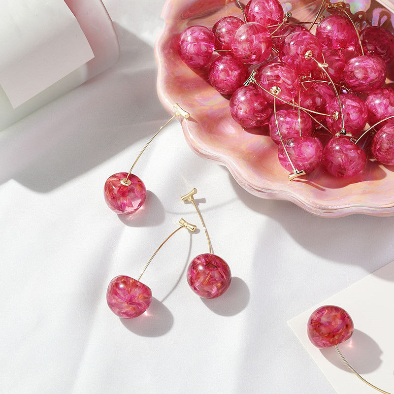 Boucles d’oreilles cerises