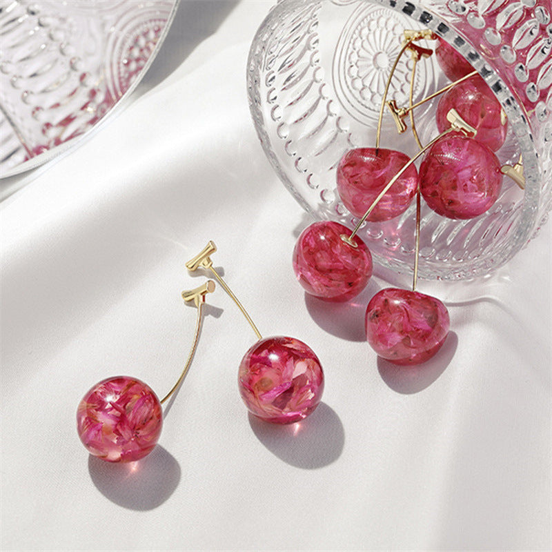 Boucles d’oreilles cerises