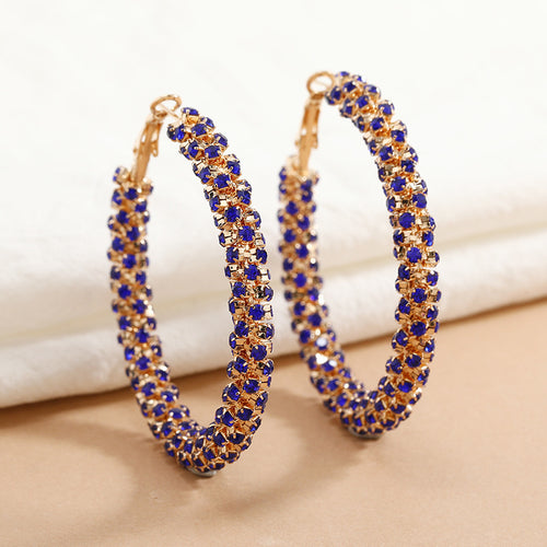 Boucles Hoop strass