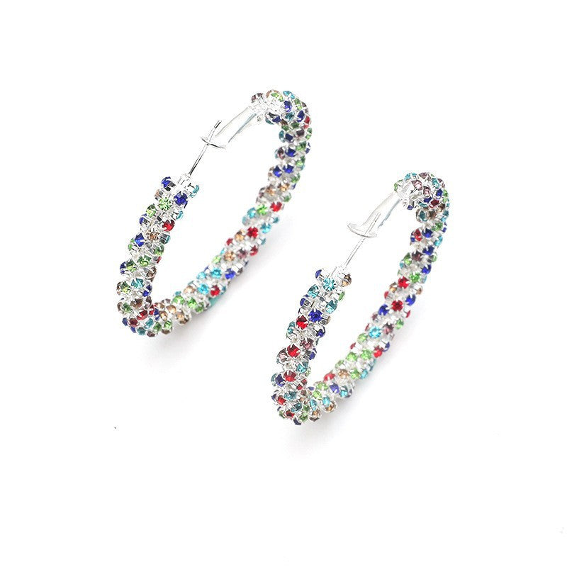 Boucles Hoop strass