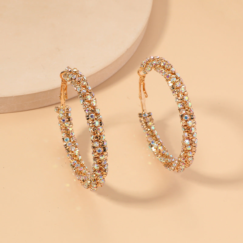 Boucles Hoop strass