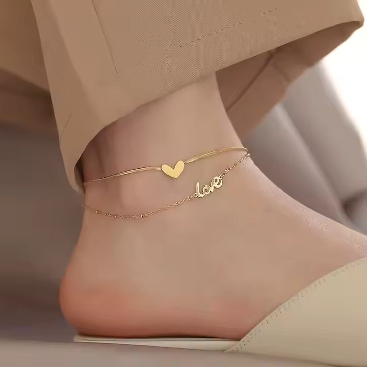 Bracelet de cheville Love
