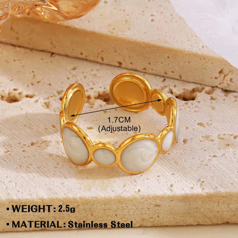 Bague Cercles blanc