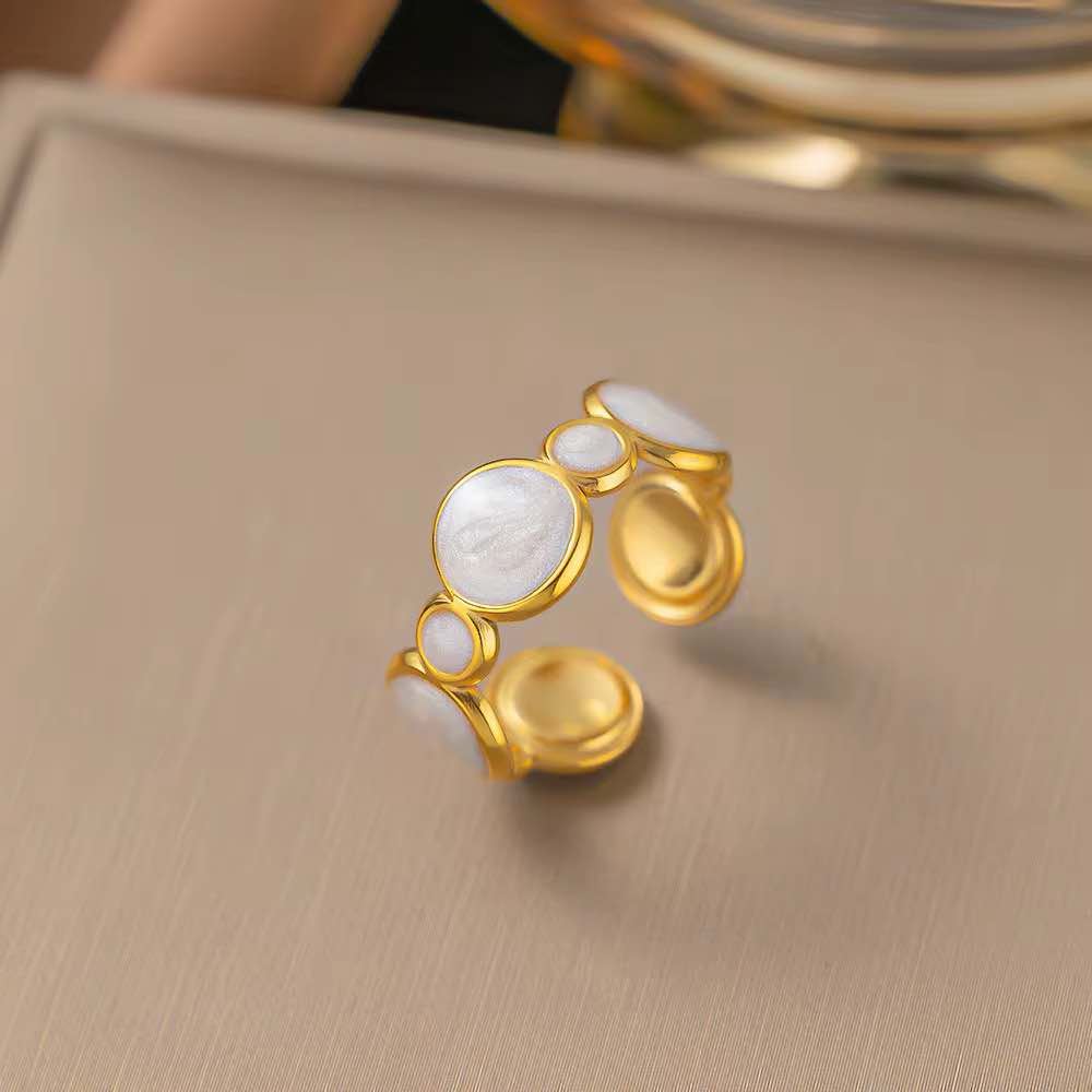 Bague Cercles blanc