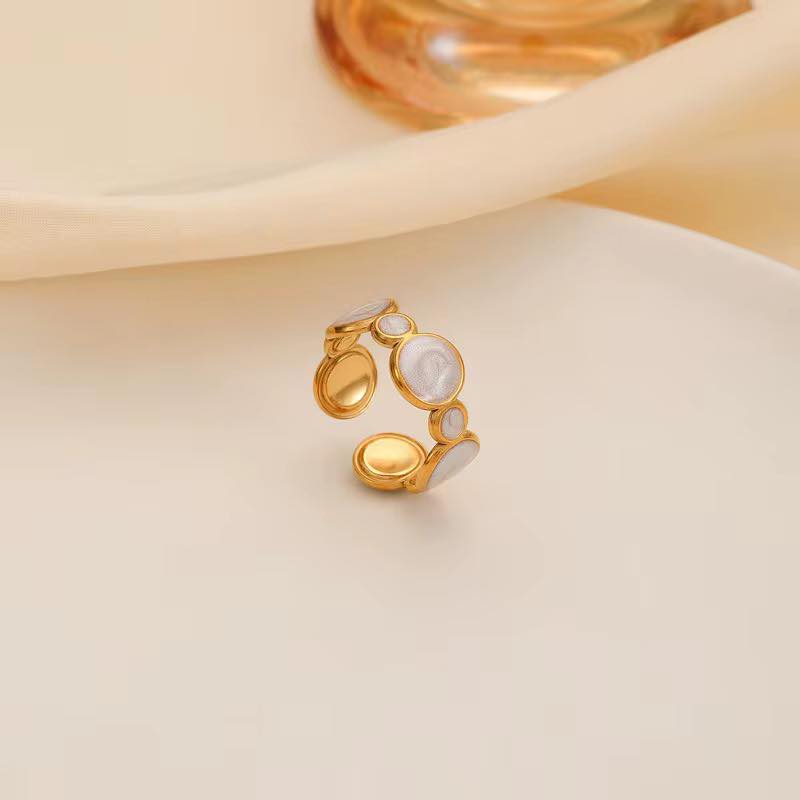 Bague Cercles blanc