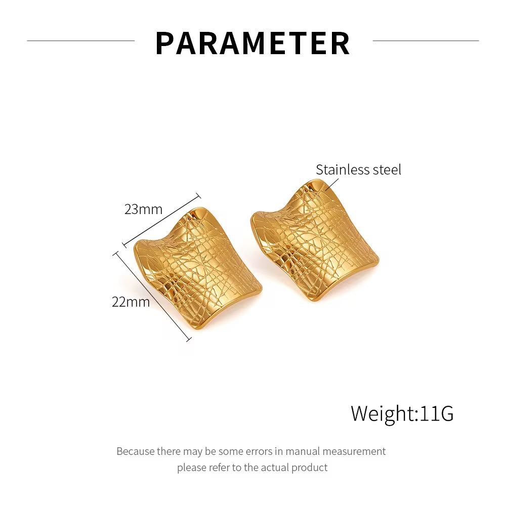 Plaque Gold Earrings