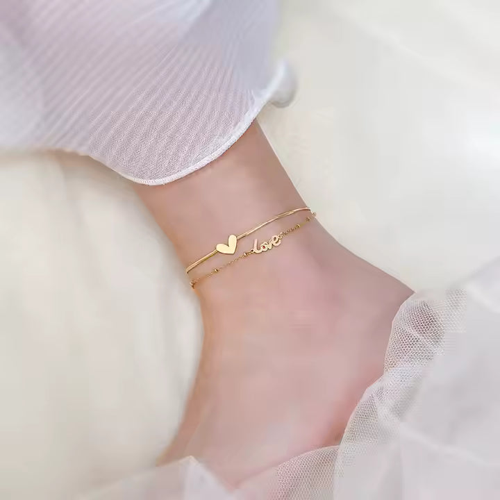 Bracelet de cheville Love