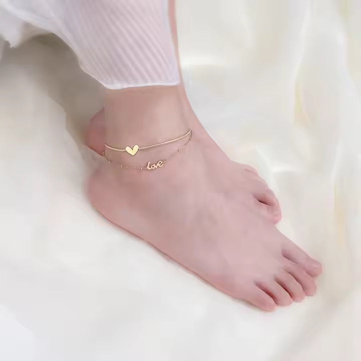 Bracelet de cheville Love