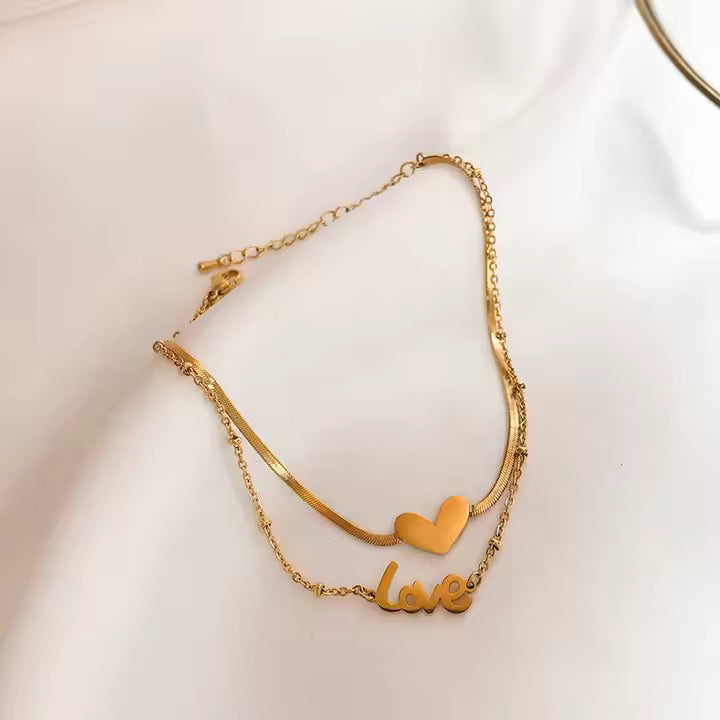 Bracelet de cheville Love