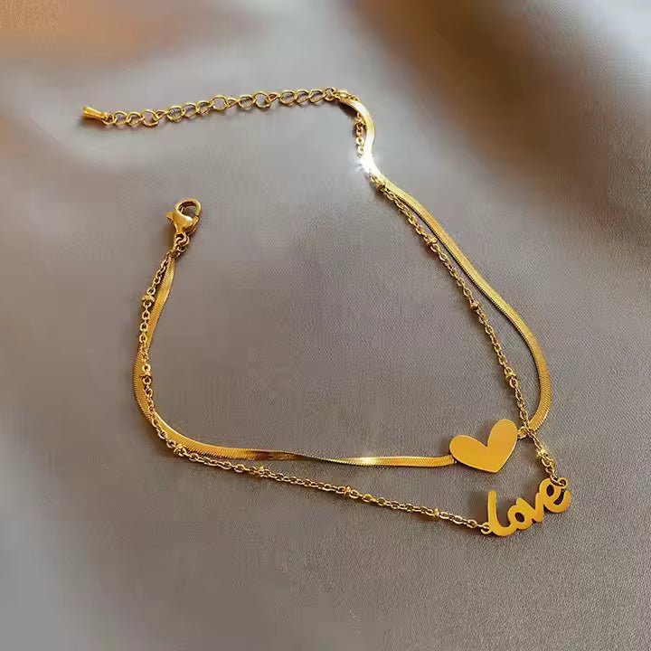 Bracelet de cheville Love