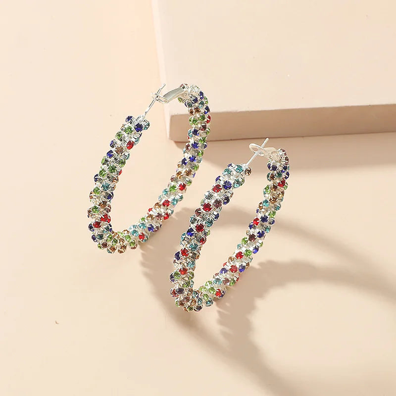 Boucles Hoop strass