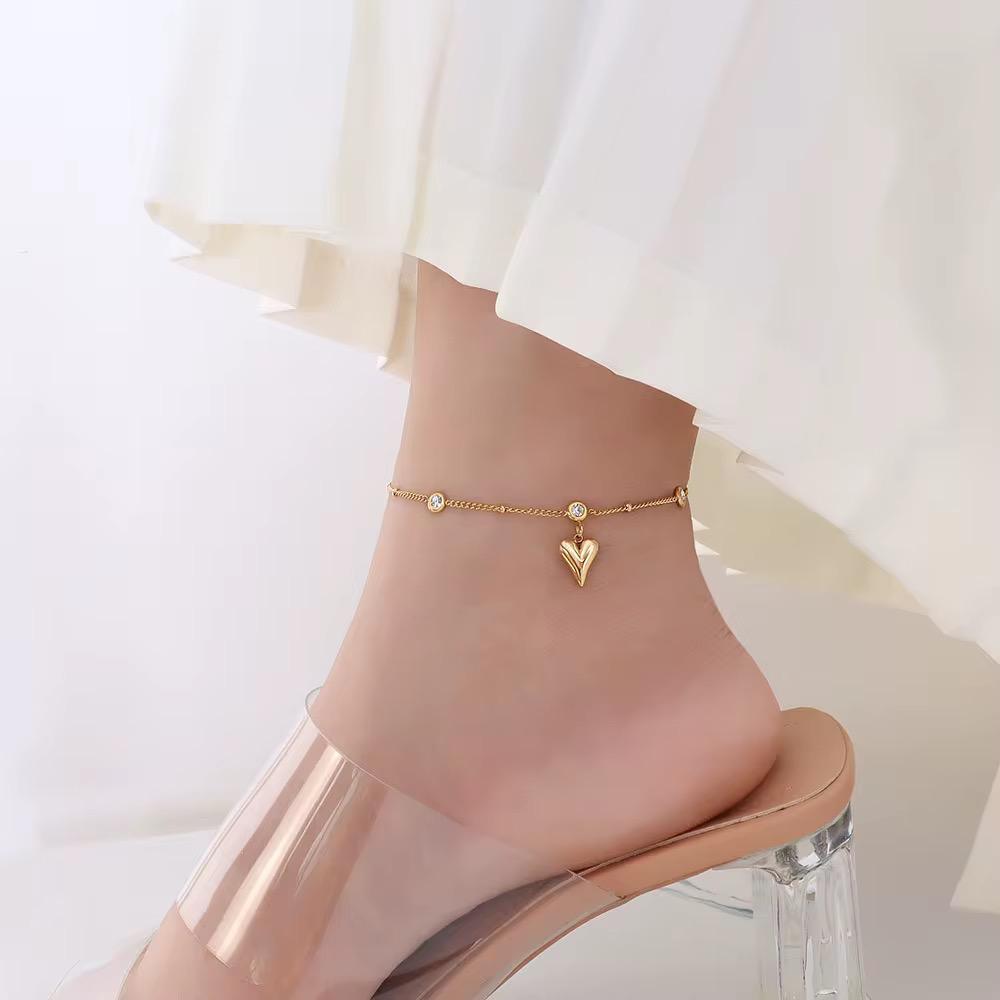 Bracelet de cheville Coeur