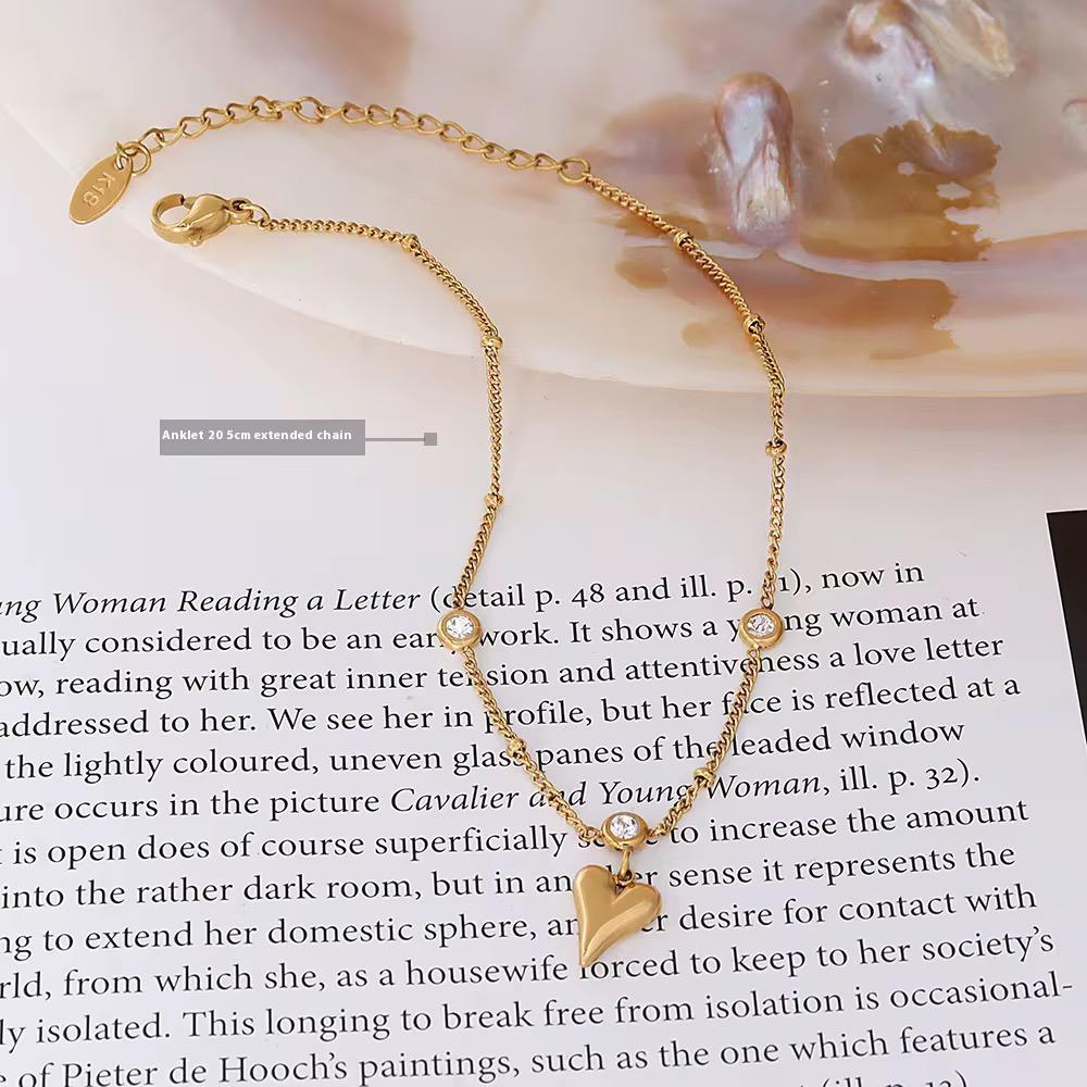 Bracelet de cheville Coeur